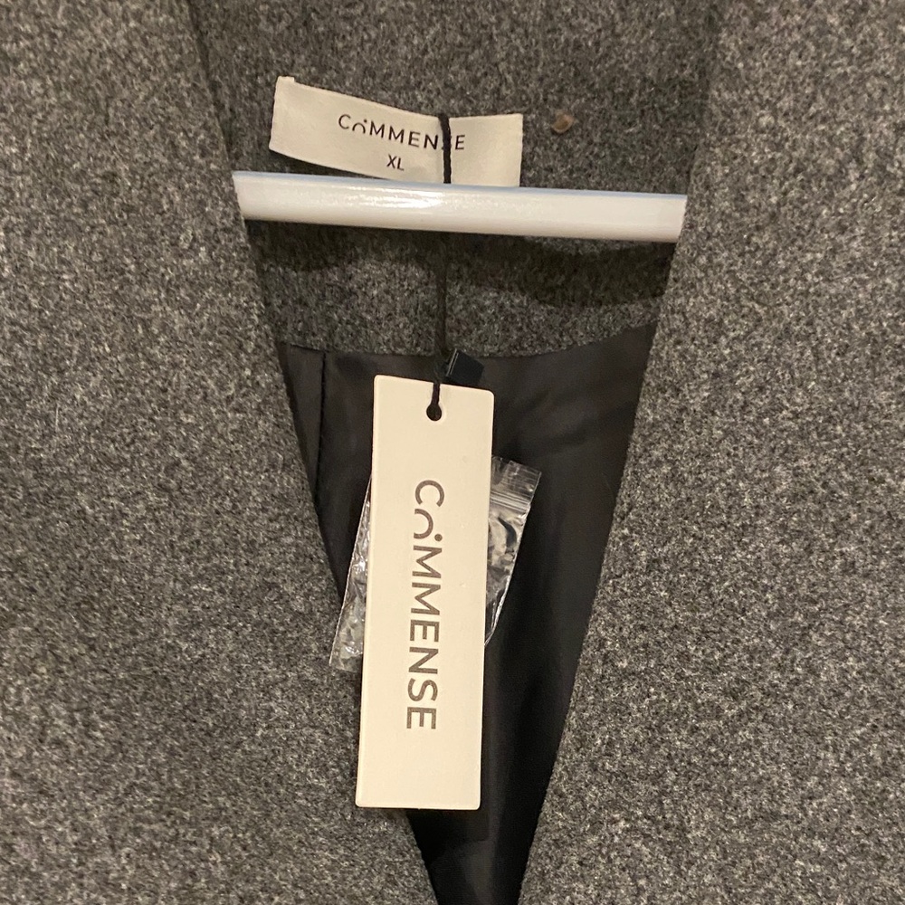 Oversized Dark Grey Commense  Coat sz XL - Picture 3 of 4